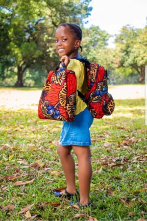 African Print Backpack