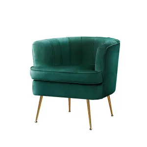 Artiss Armchair Lounge Accent Chair Armchairs Sofa Chairs Velvet Green Couch