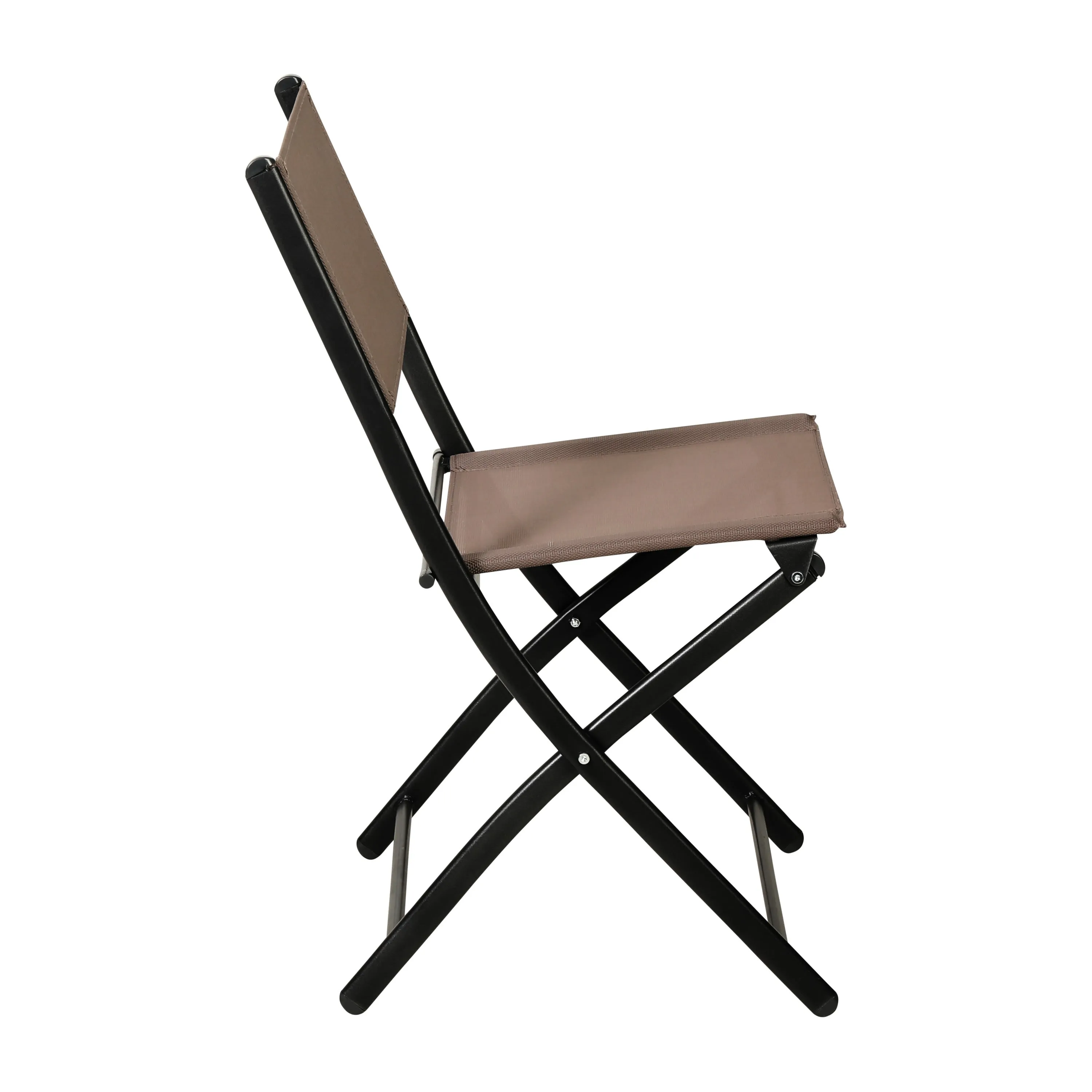 Brazos Set of 2 Commercial Grade Indoor/Outdoor Folding Chairs with Flex Comfort Material Backs and Seats and Metal Frames