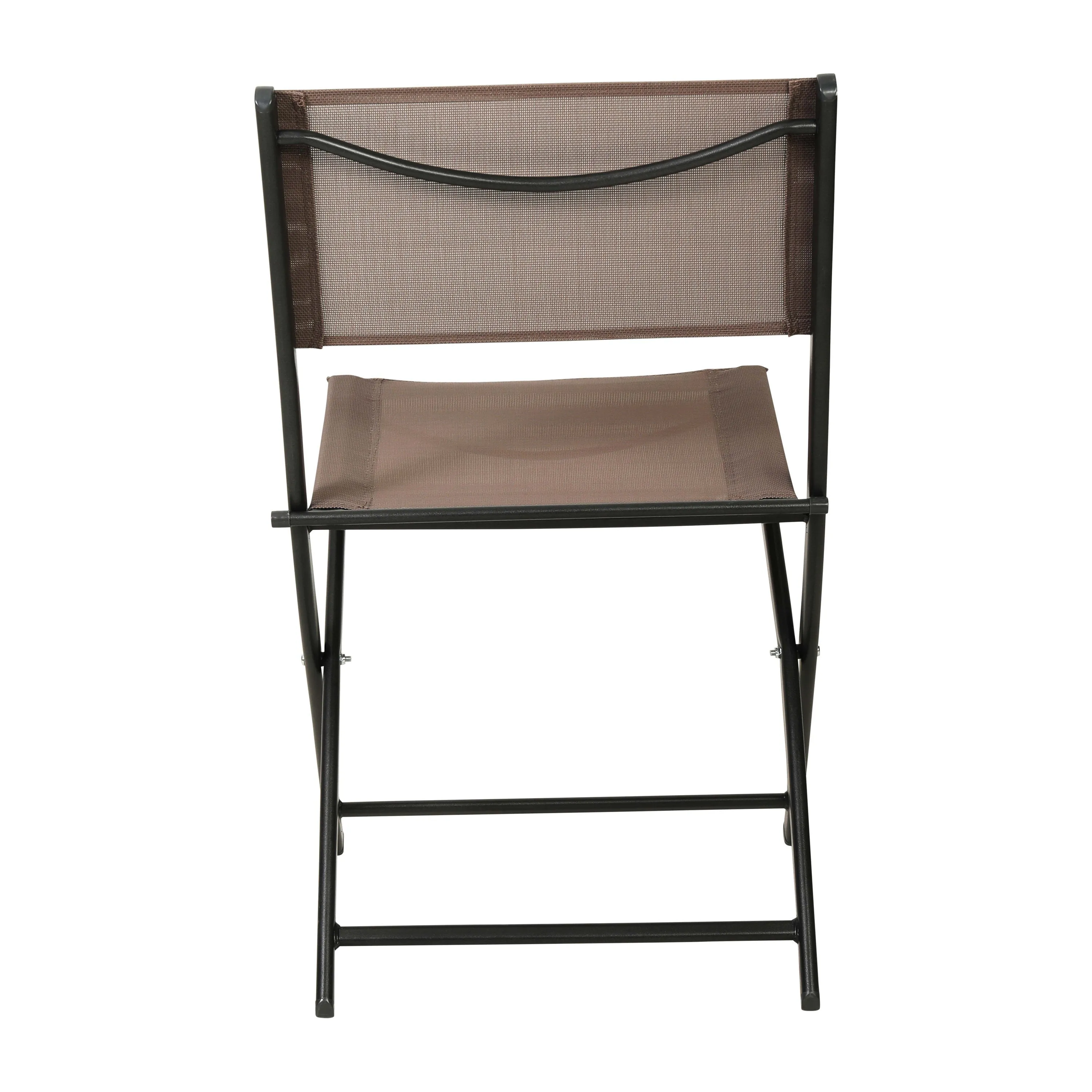 Brazos Set of 2 Commercial Grade Indoor/Outdoor Folding Chairs with Flex Comfort Material Backs and Seats and Metal Frames