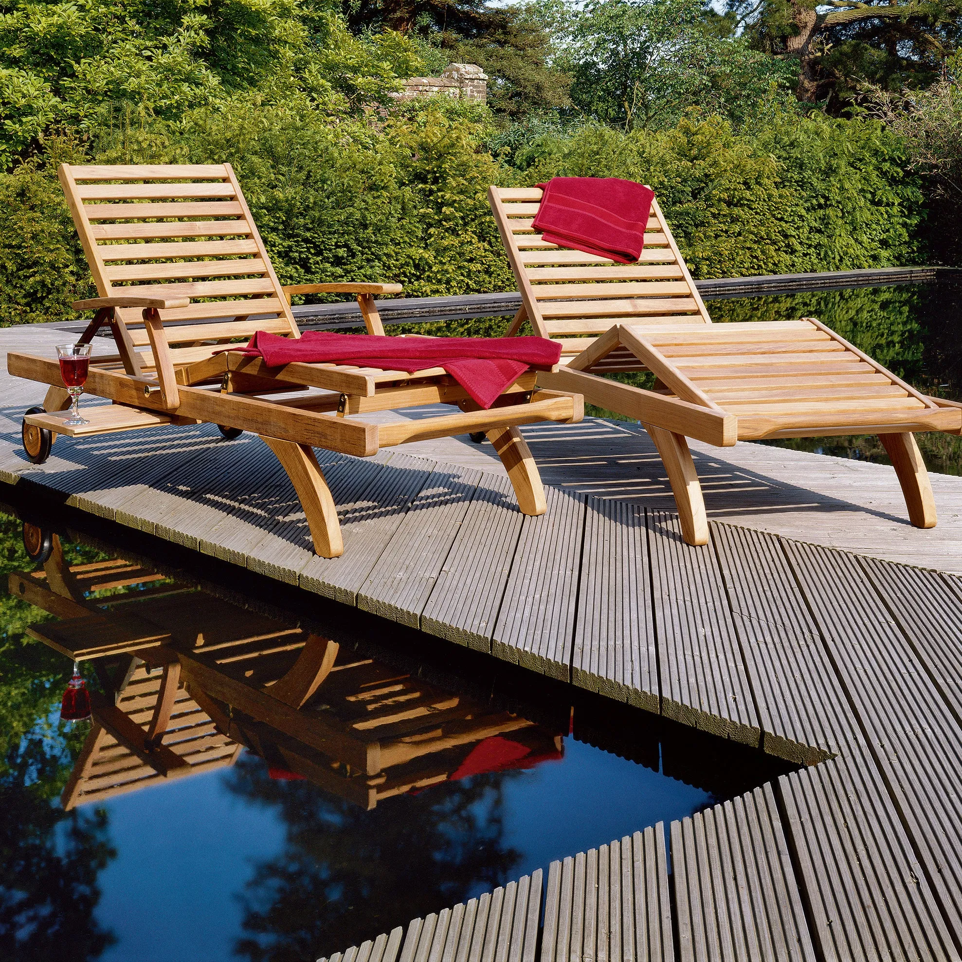 Capri Teak Lounger - Standard