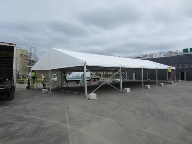 Clearspan Tent, 9M X 45M Plain Walls