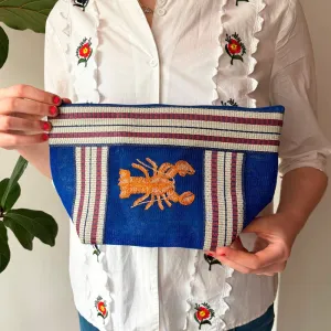 Coral Lobster Recycled Pouch