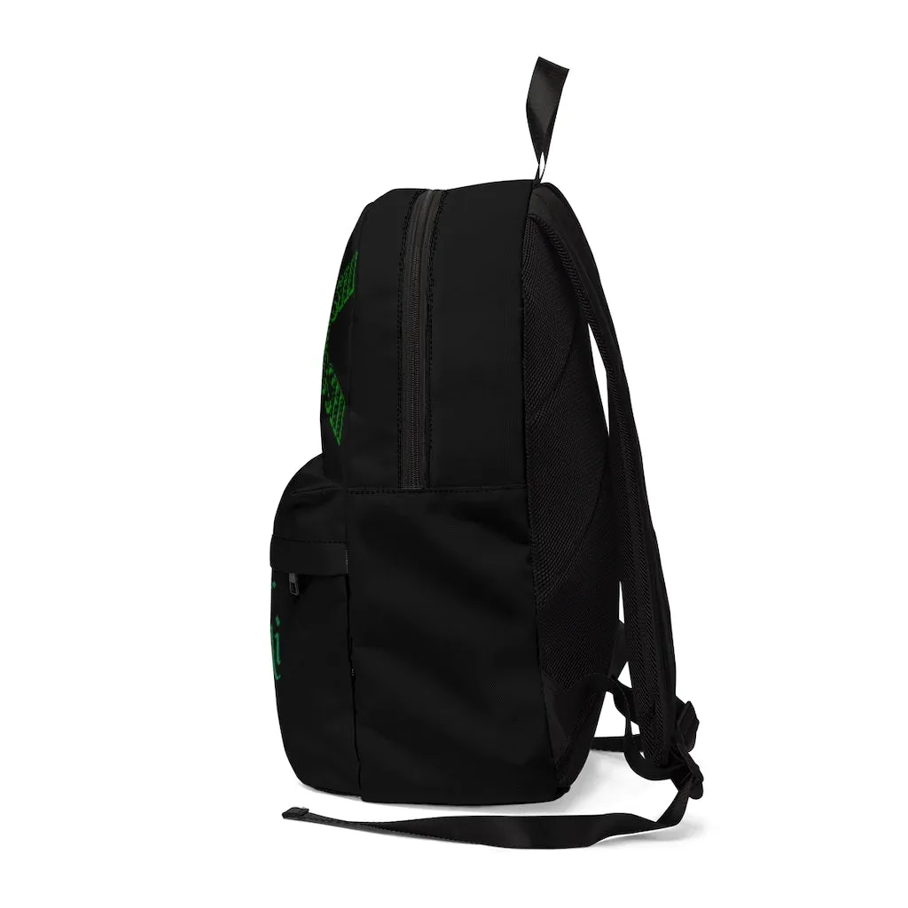 Crowgodshi Designer-X Backpack, GREEN LOGO