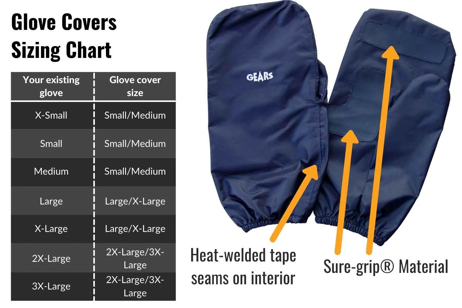 Dri-Tek Reusable Waterproof Glove Covers