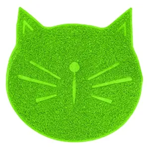 Emily Pets Litter Mat, Non Slip Litter Tracking Mat for Cats (Green)