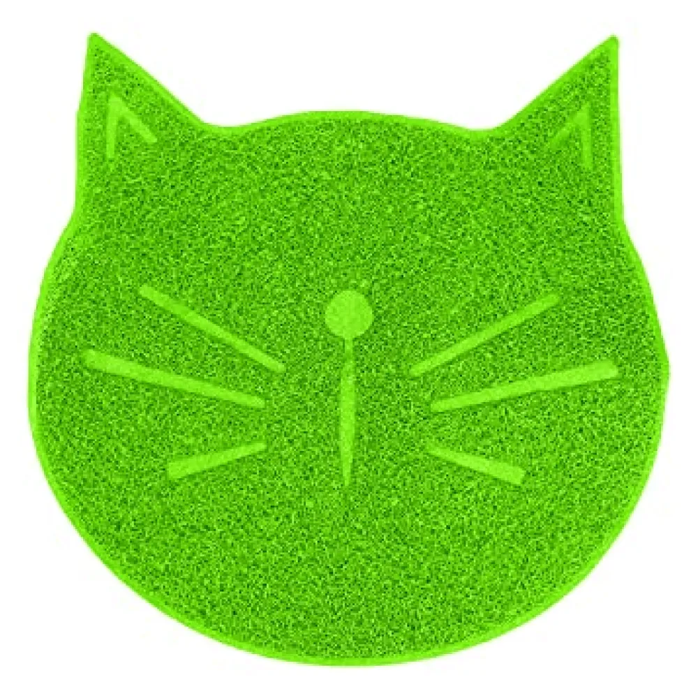 Emily Pets Litter Mat, Non Slip Litter Tracking Mat for Cats (Green)