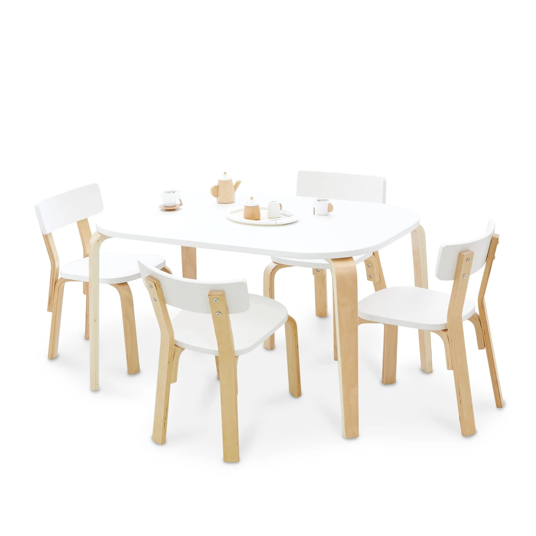 EZRA Rectangle Table & 4 Chair Set