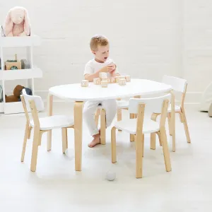 EZRA Rectangle Table & 4 Chair Set