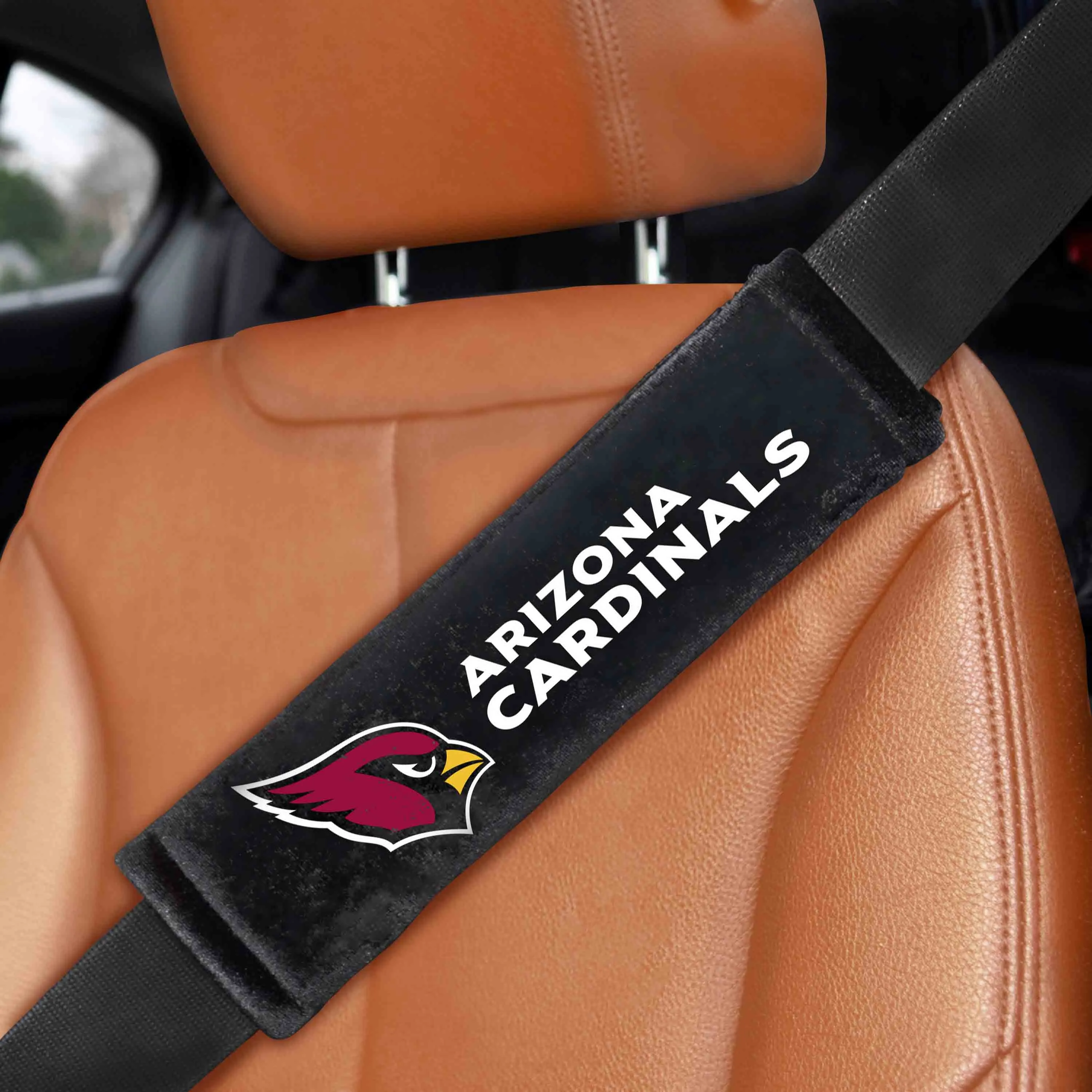 Fanmats Arizona Cardinals Embroidered Seatbelt Pad - 2 Pieces