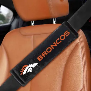 Fanmats Denver Broncos Embroidered Seatbelt Pad - 2 Pieces