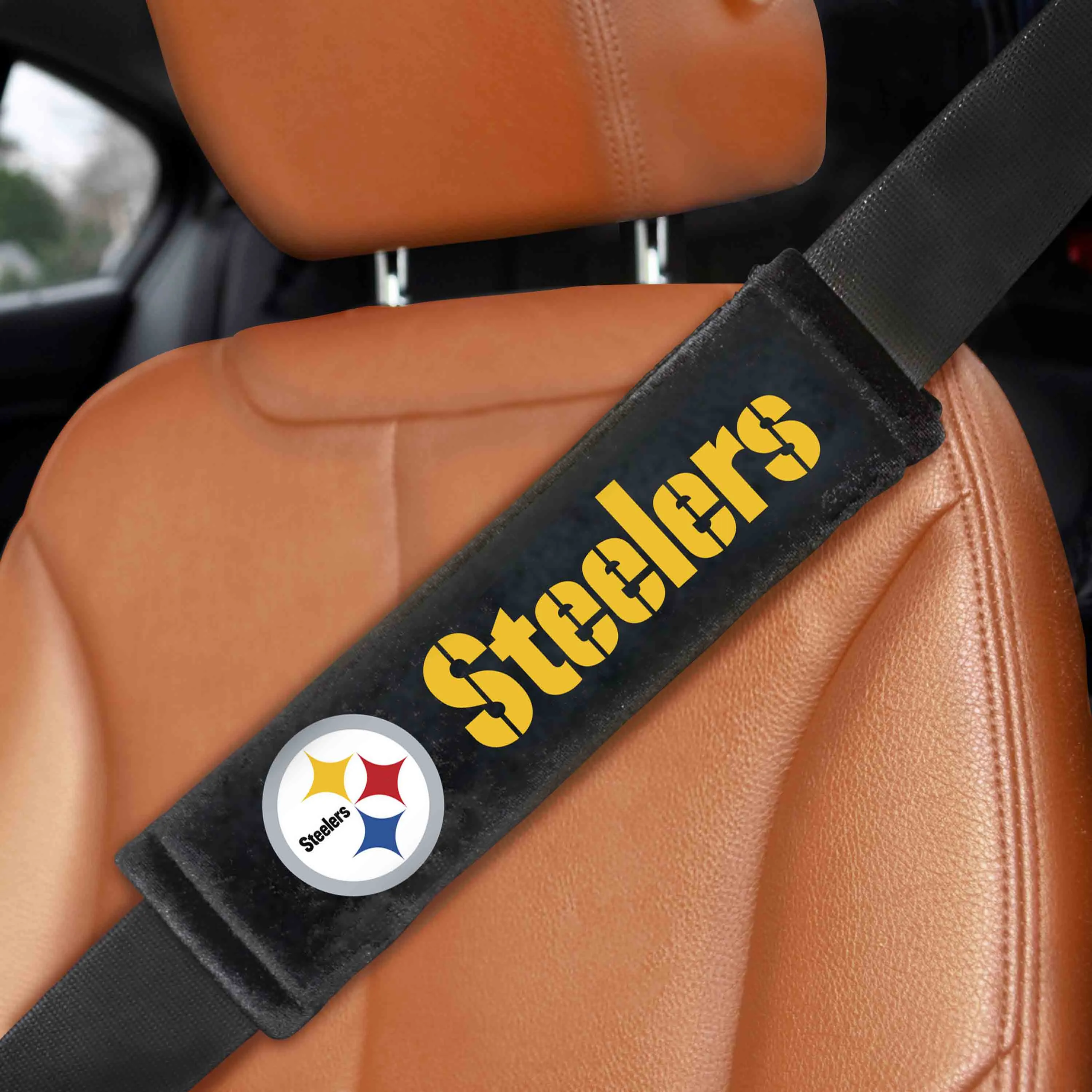 Fanmats Pittsburgh Steelers Embroidered Seatbelt Pad - 2 Pieces