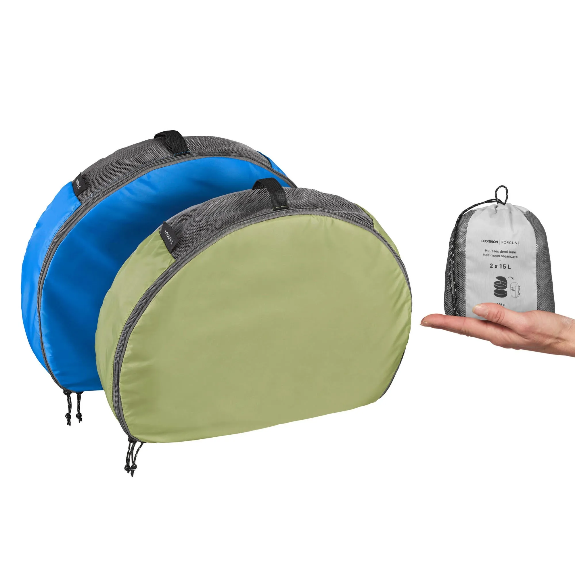 Forclaz 15L Half-Moon Hiking Storage Bag 2-Pack