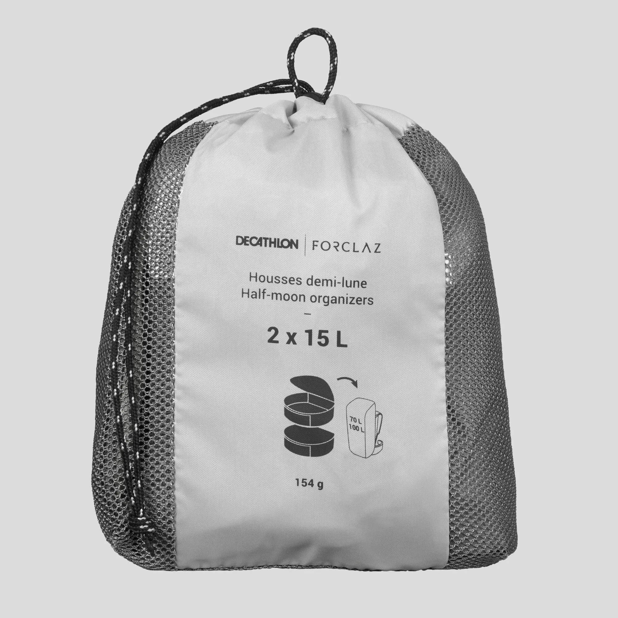 Forclaz 15L Half-Moon Hiking Storage Bag 2-Pack