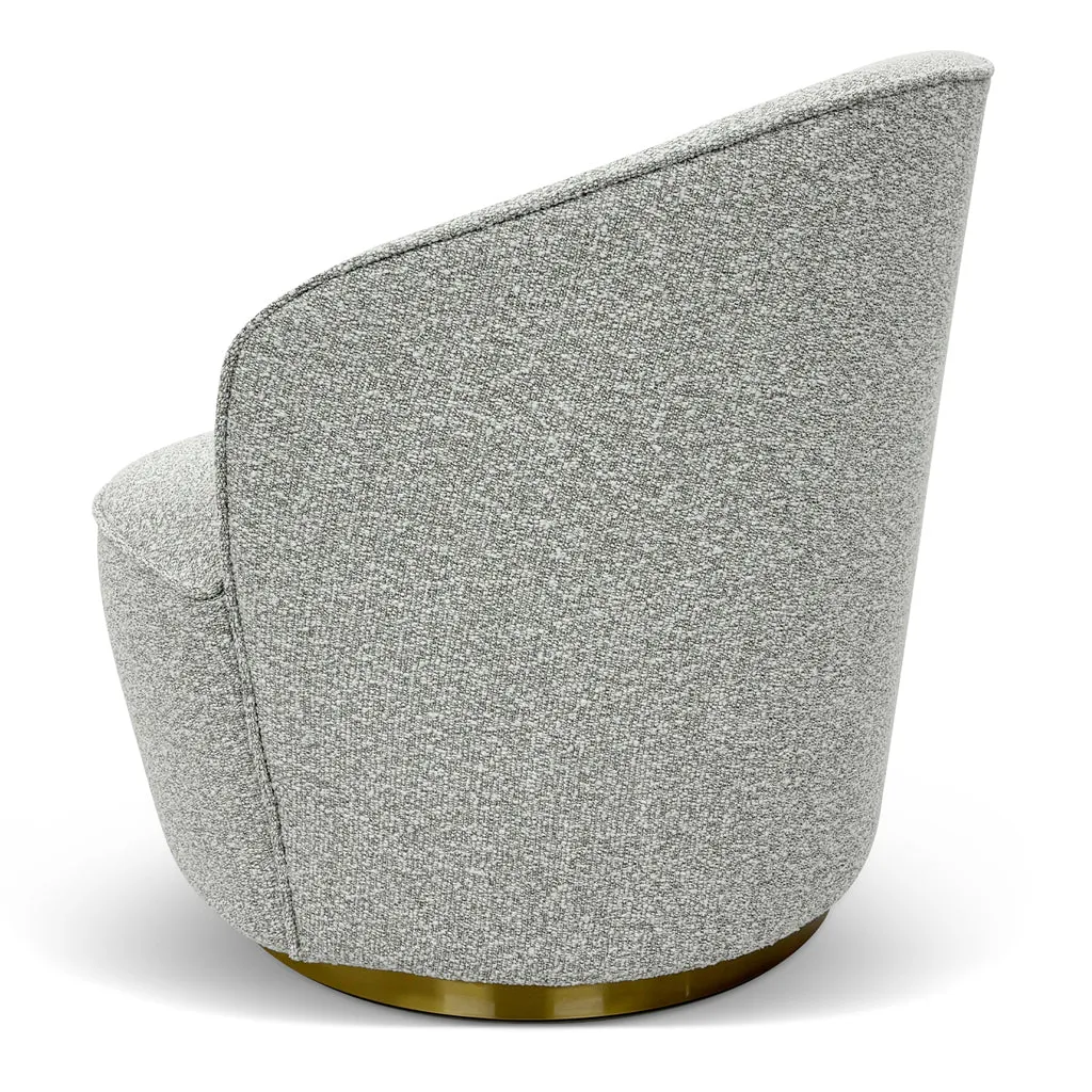 Fredric Lounge Chair - Silver Grey Boucle