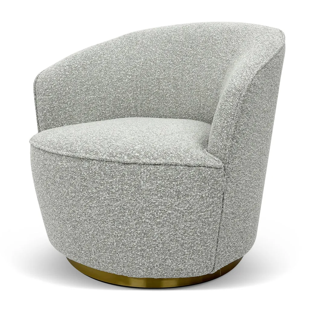 Fredric Lounge Chair - Silver Grey Boucle