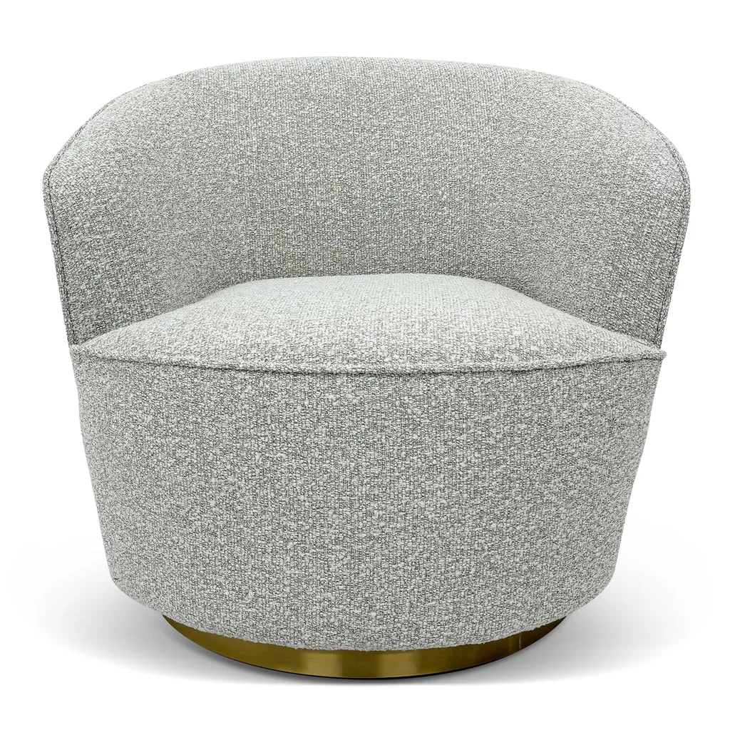 Fredric Lounge Chair - Silver Grey Boucle