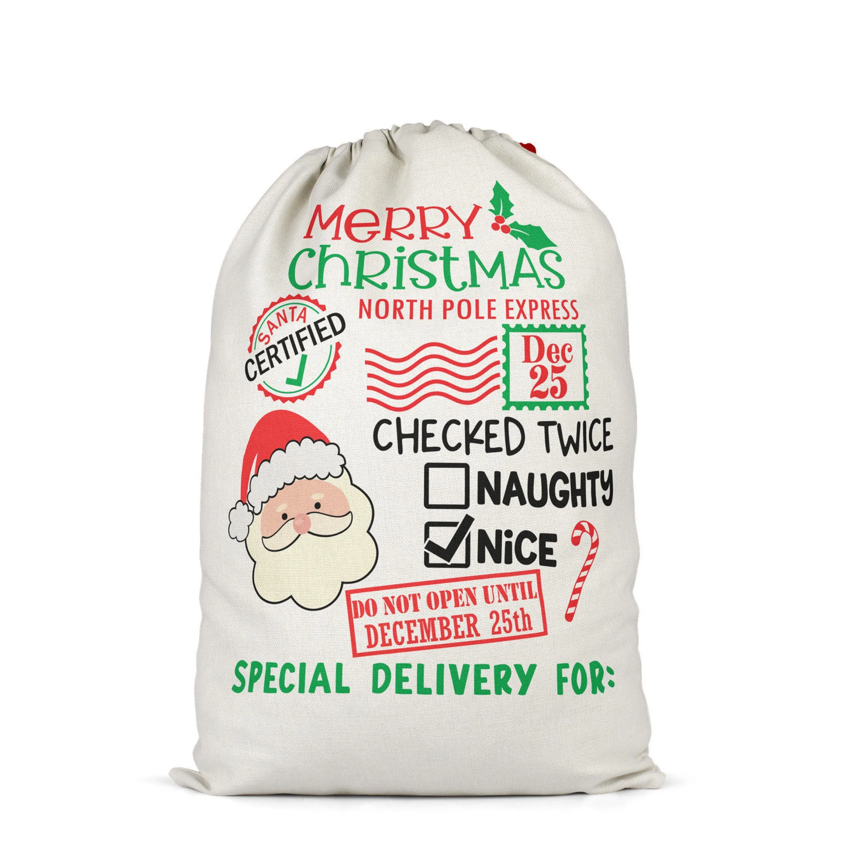 FREE GIFTSublimation Santa Sacks Santa Bags-