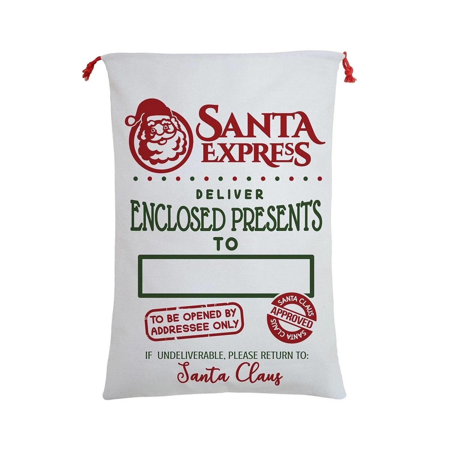 FREE GIFTSublimation Santa Sacks Santa Bags-