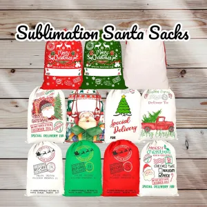 FREE GIFTSublimation Santa Sacks Santa Bags-