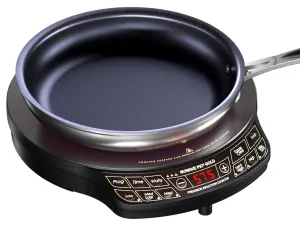 Gold Precision Induction Cooktop, Portable, Powerful Large 8” Heating Coil, 12” Shatter-Proof