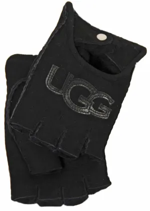 Ladies Twinface Shearling Fingerless Driver in Black by UGG