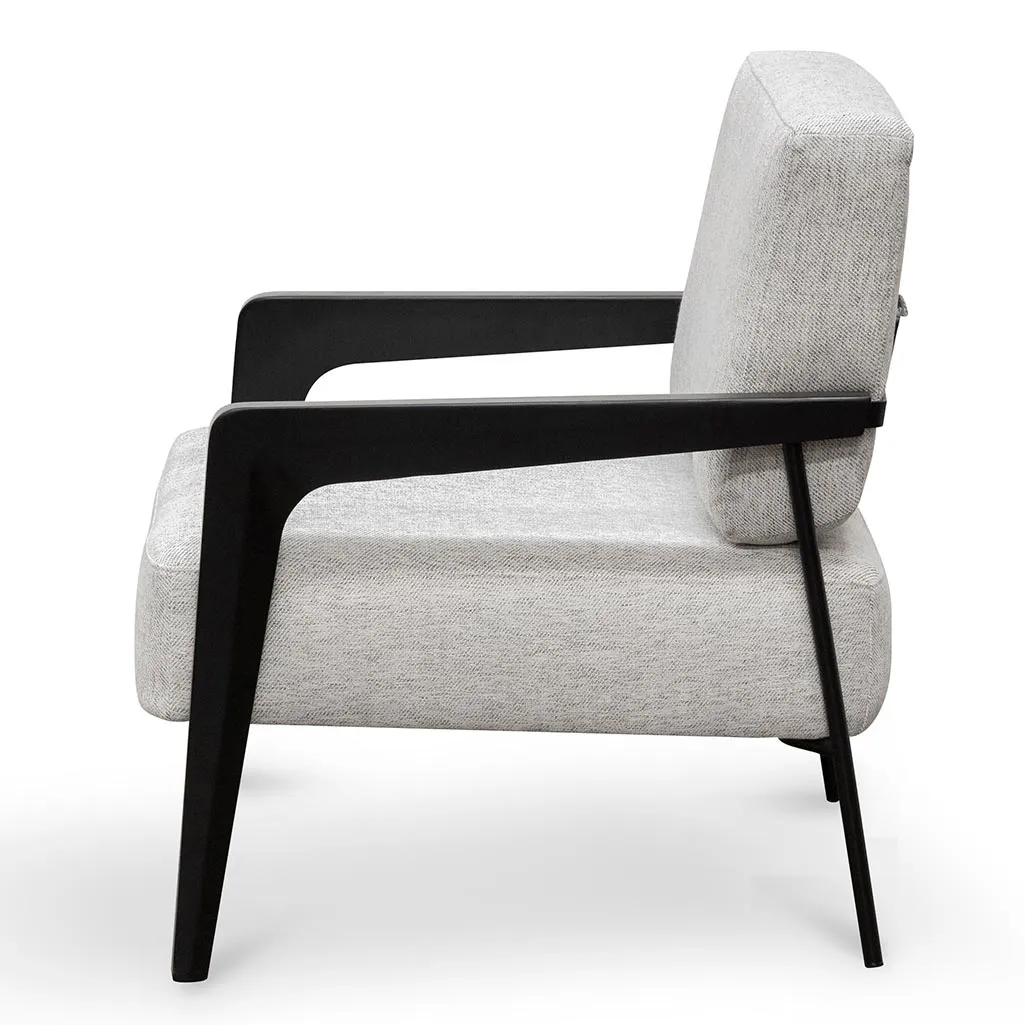 Nathan Fabric Lounge Chair - Silver Grey