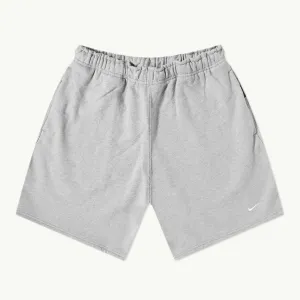 NRG Soloswoosh Fleece Short - Dark Grey Heather/White