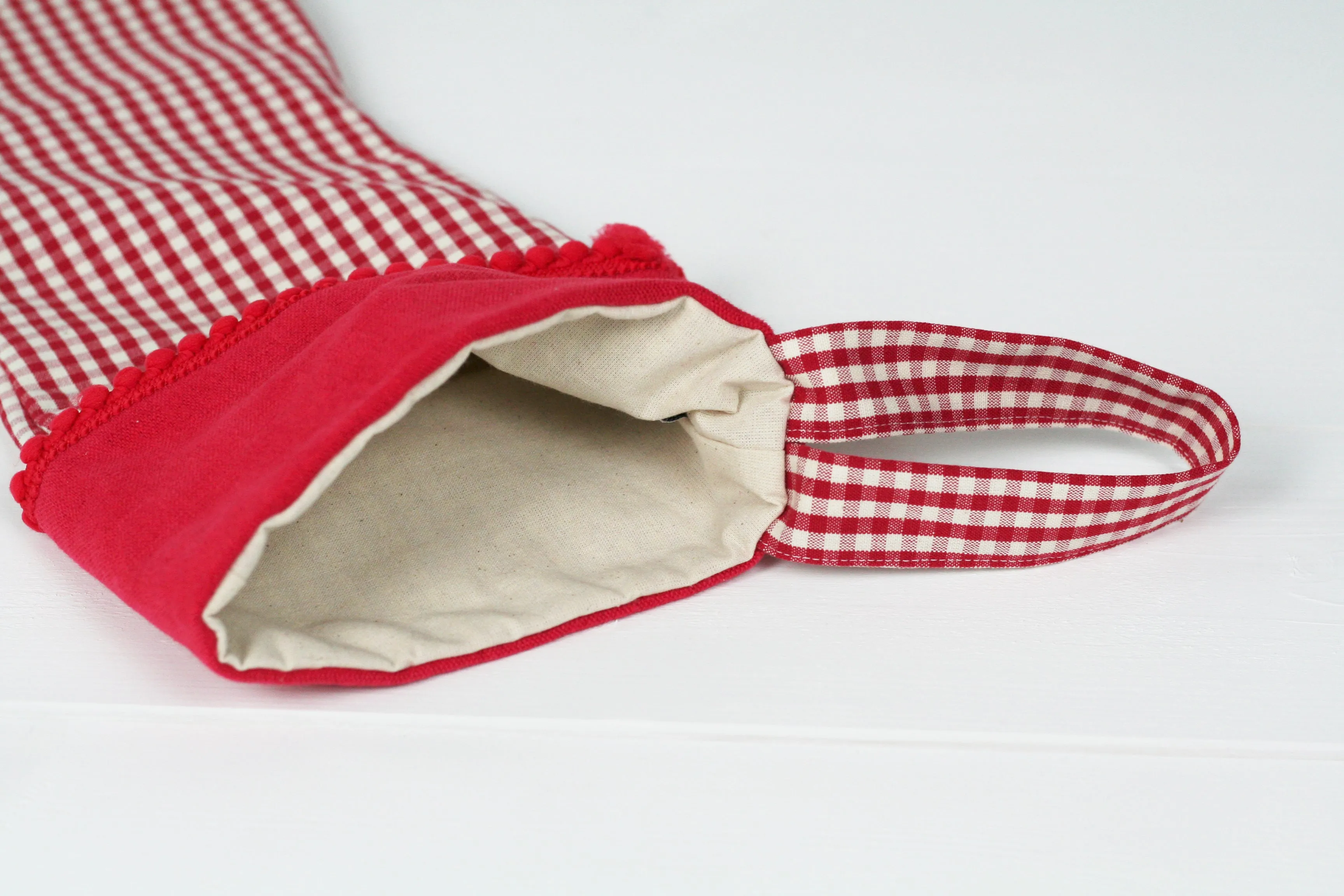 Personalised Christmas Stocking and Santa Sack Set GINGHAM CHECKS