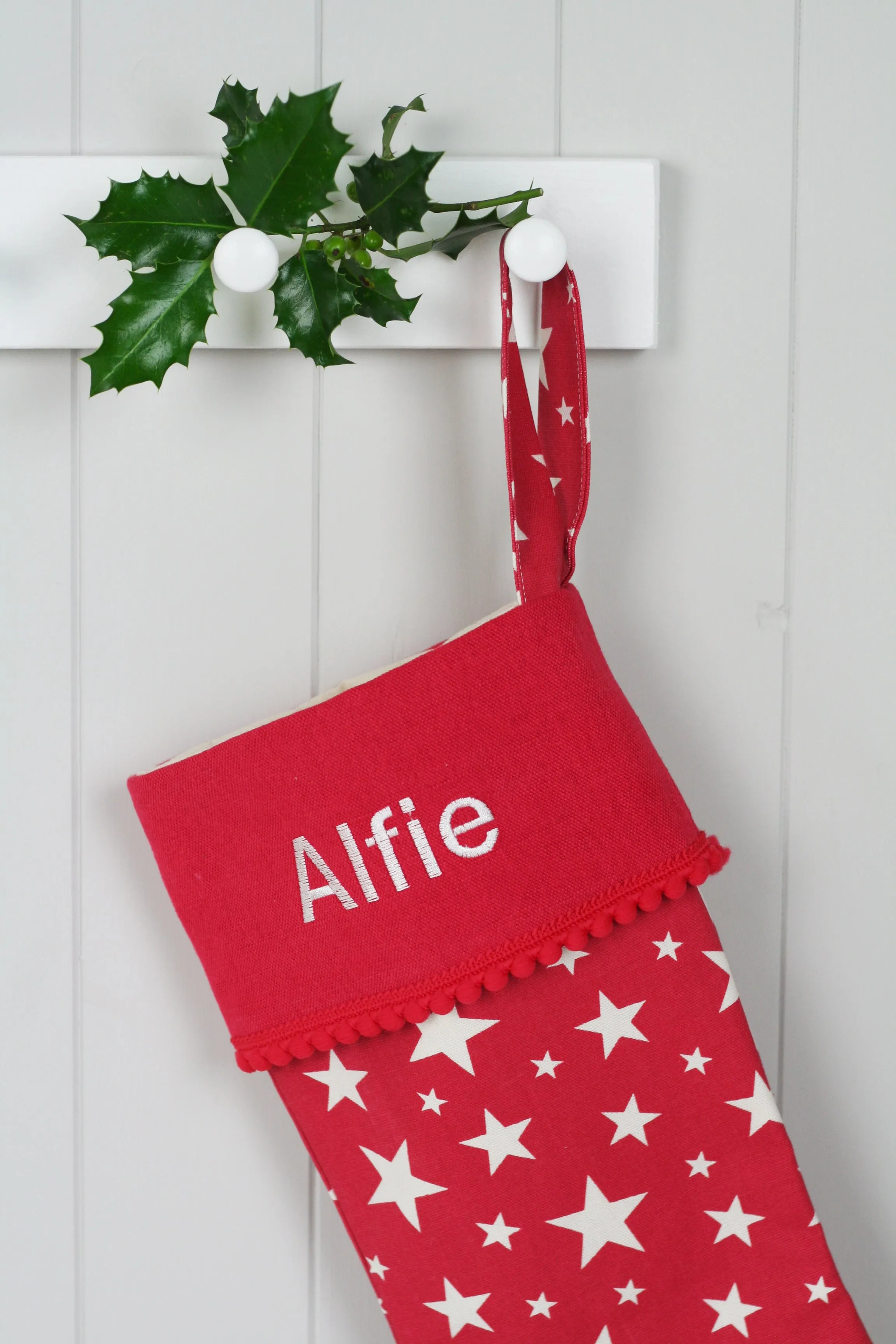 Personalised Christmas Stocking and Santa Sack Set STARS