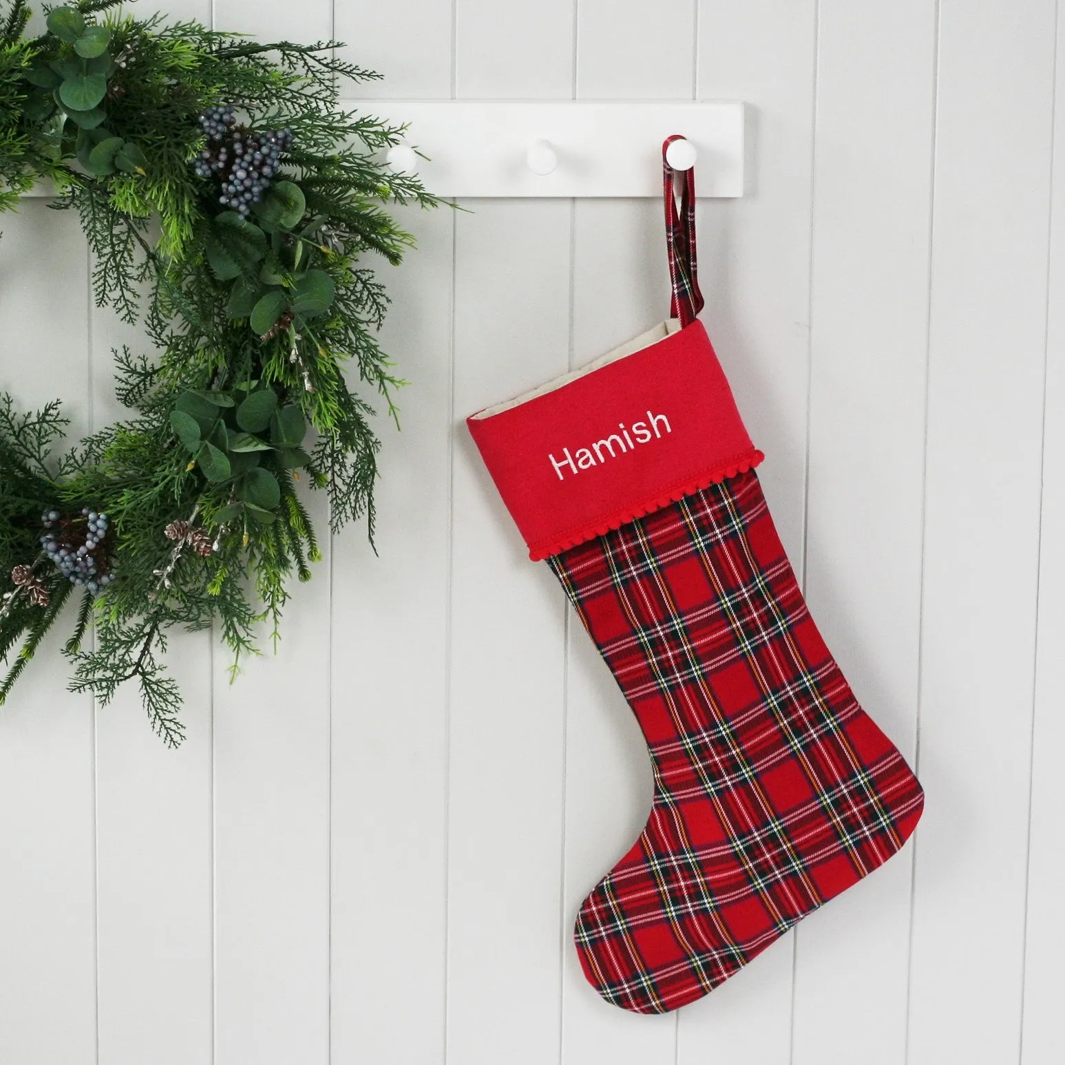 Personalised Christmas Stocking ROYAL STEWART TARTAN