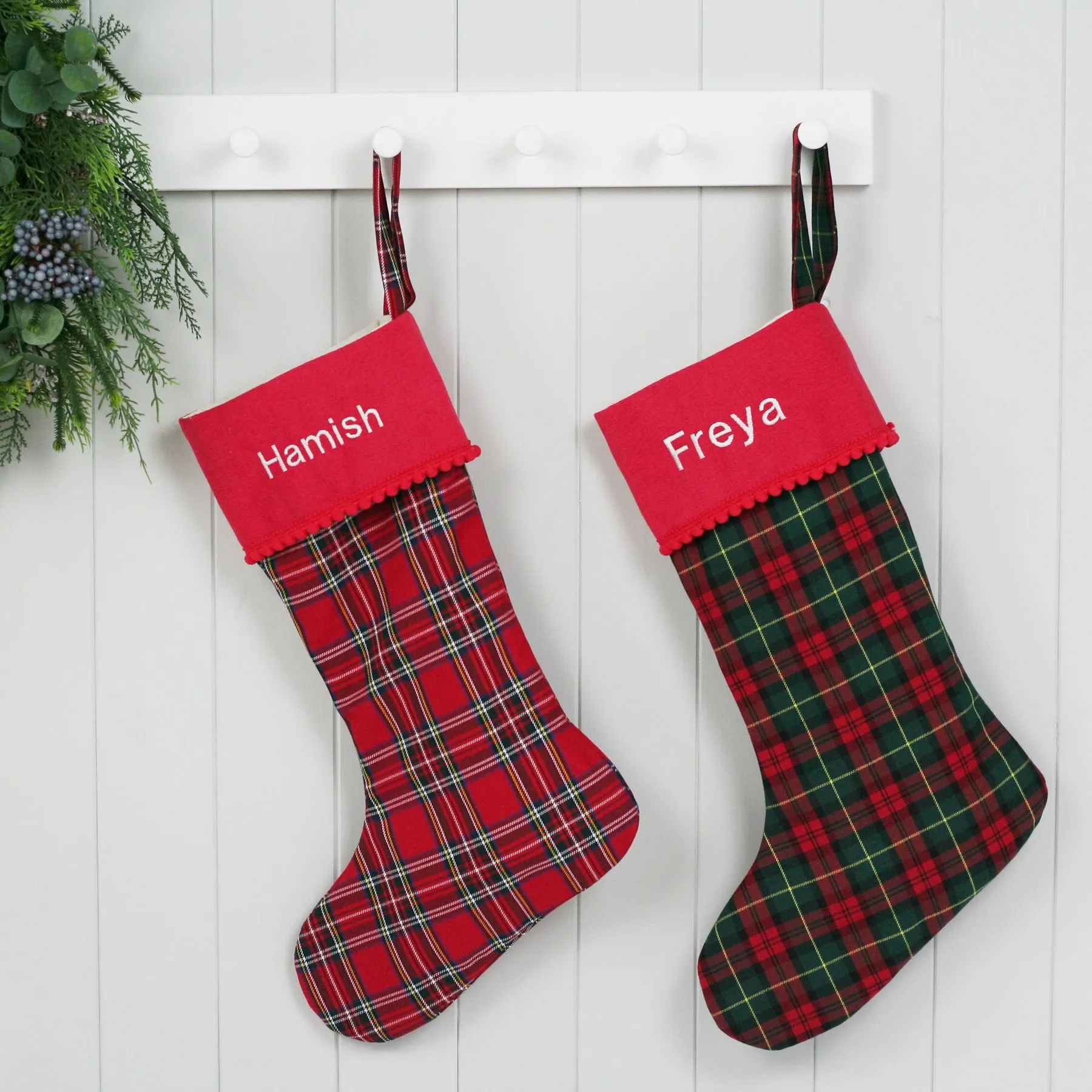 Personalised Christmas Stocking ROYAL STEWART TARTAN