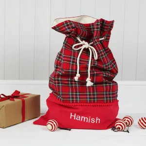 Personalised Santa Sack ROYAL STEWART TARTAN