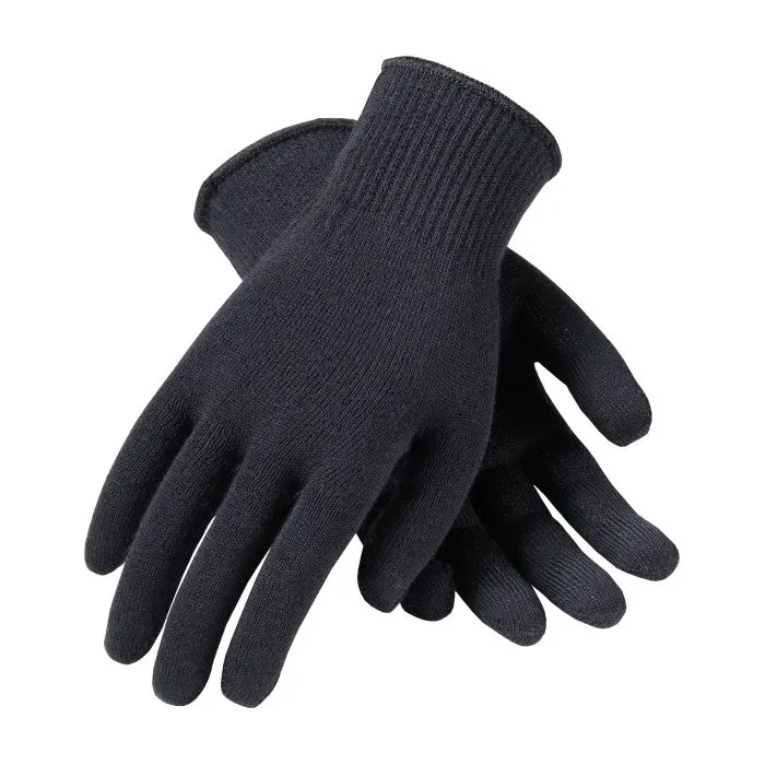 PIP 41-130L Seamless Knit Merino Wool Glove - 13 Gauge, Black, Large, 1 Dozen