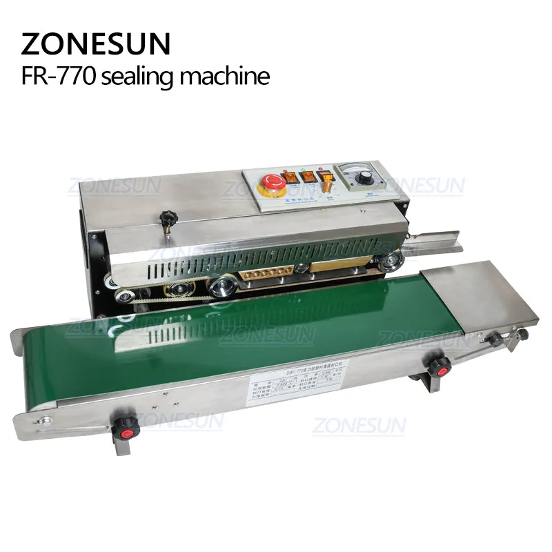 plastic bag soild ink continuous band sealer sealing machine fr-770, Expanded food band sealer