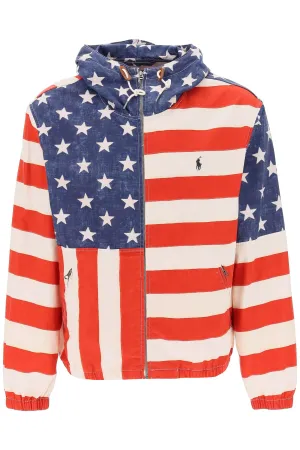 Polo ralph lauren flag print cotton jacket