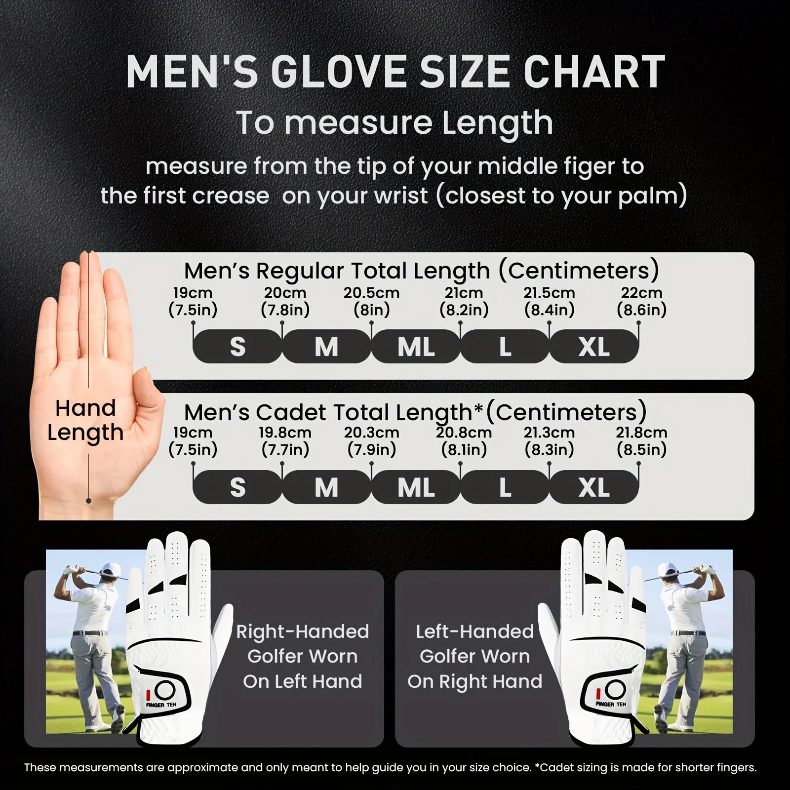 Premium PU Leather Golf Glove for Men All Weather Grip