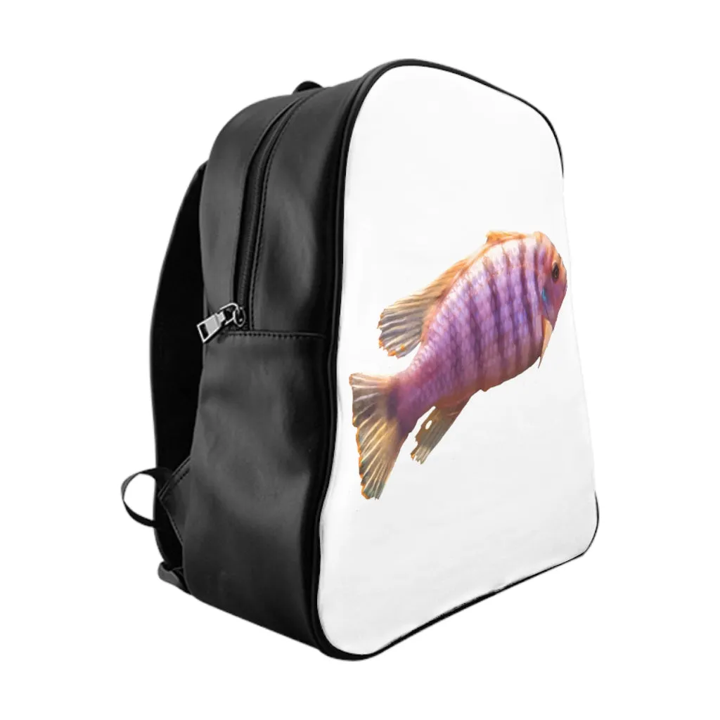 Purple Fish School Backpack