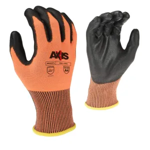 Radians RWG557 AXIS Cut Protection Level A4 High Tenacity Nylon Glove, Hi Vis Orange, 1 Dozen