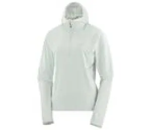 **Womens Salomon Sense Aero Hybrid Half-Zip Hoodie - Lightweight, Breathable Running Layer**