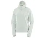 **Womens Salomon Sense Aero Hybrid Half-Zip Hoodie - Lightweight, Breathable Running Layer**