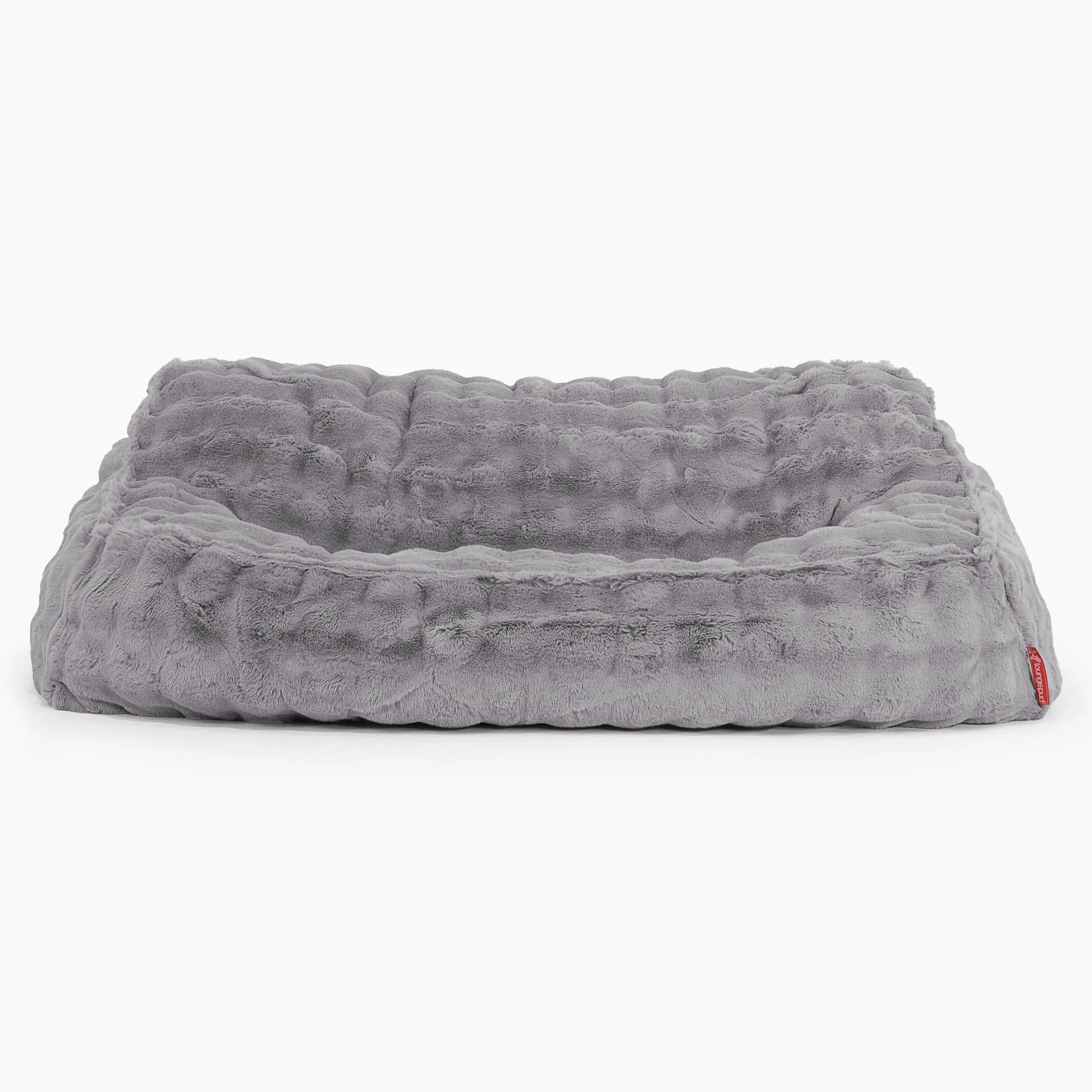 Sloucher Bean Bag Sofa - Bubble Faux Fur Grey