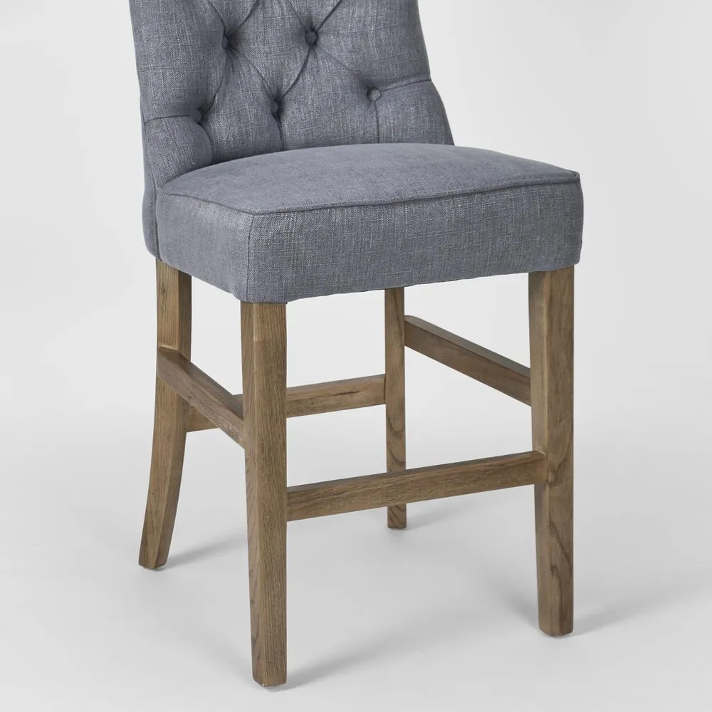 Storm Grey Counter Chair with Buttons