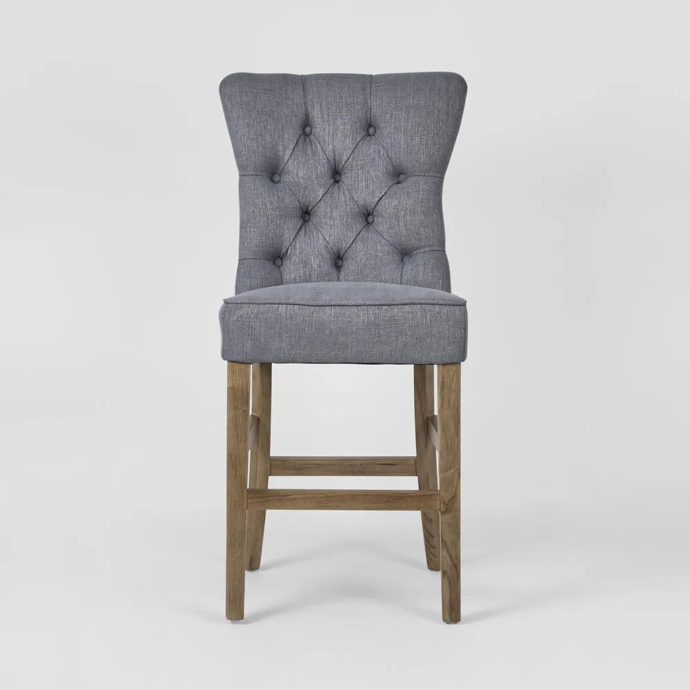 Storm Grey Counter Chair with Buttons