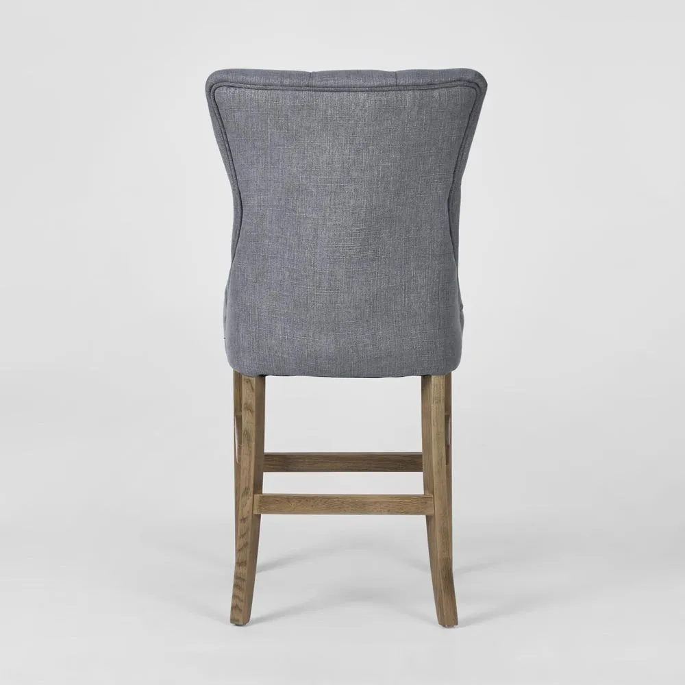 Storm Grey Counter Chair with Buttons