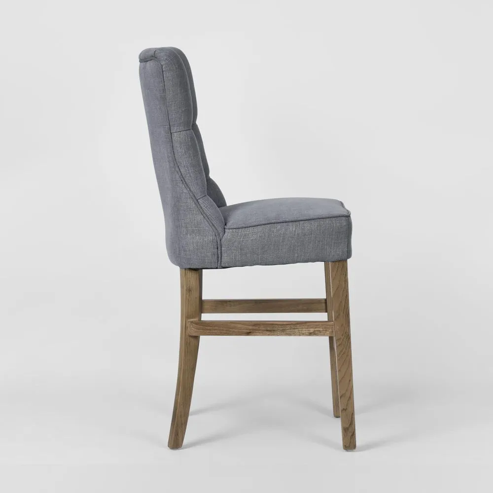 Storm Grey Counter Chair with Buttons