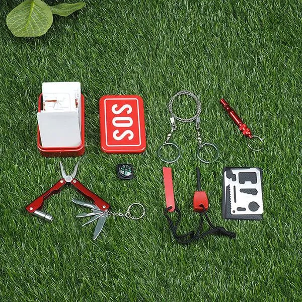 Super Compact 6-in-1 SOS Survival Kit