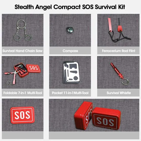 Super Compact 6-in-1 SOS Survival Kit