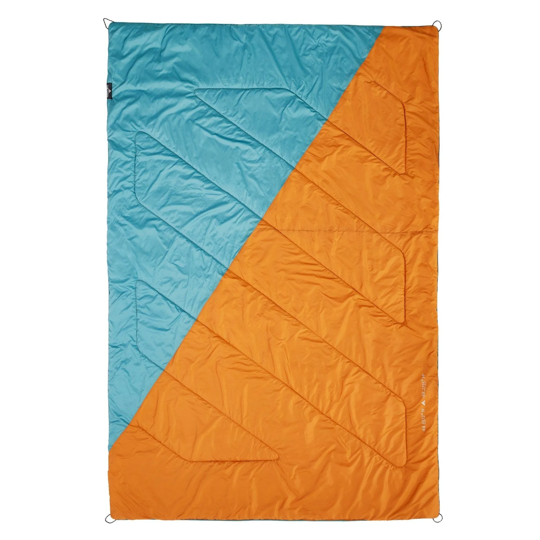 Teton Sports Acadia Mammoth Outdoor Camp Blanket in Teal/Copper