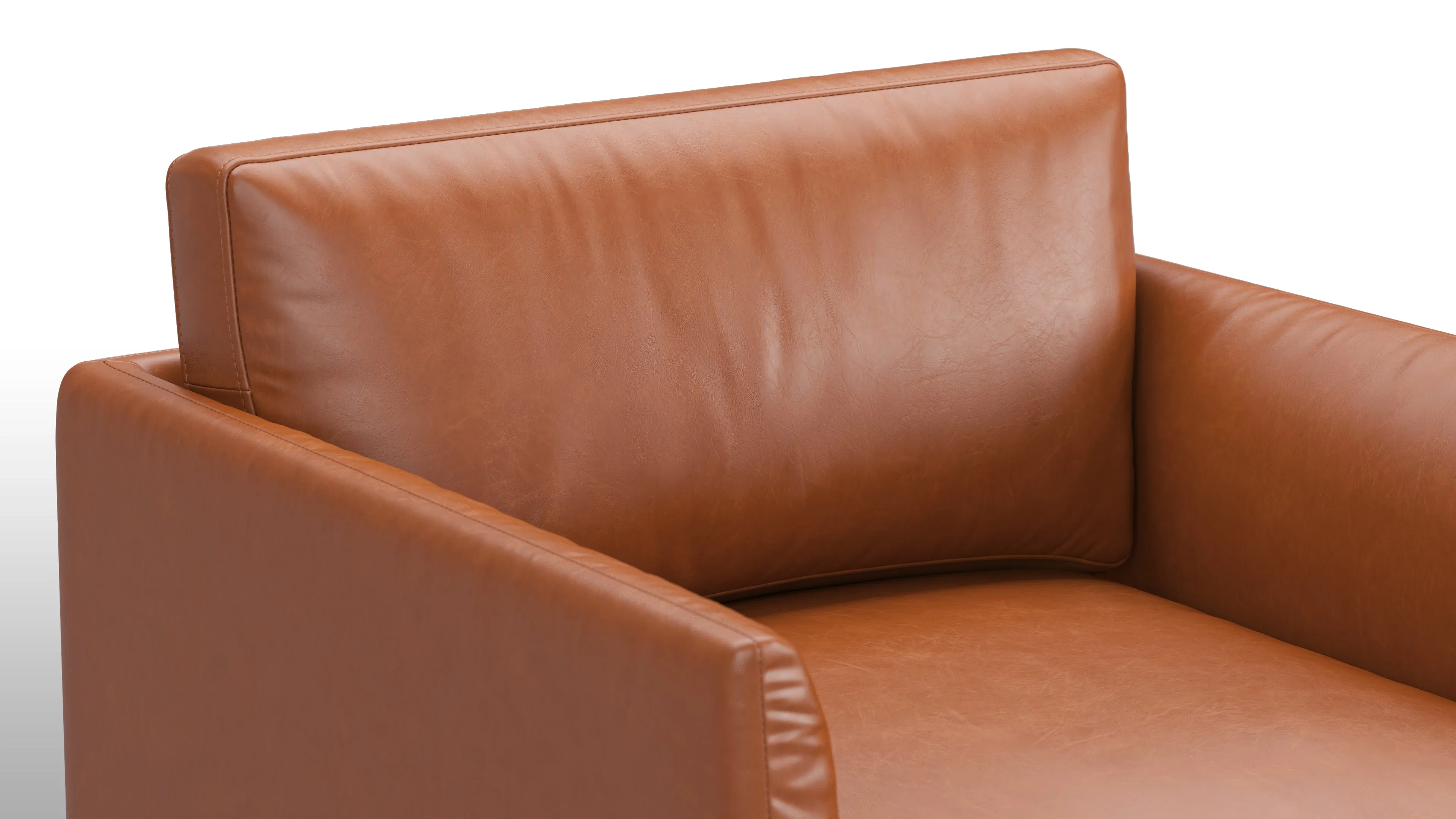 Toriko - Toriko Lounge Chair, Tan Premium Leather